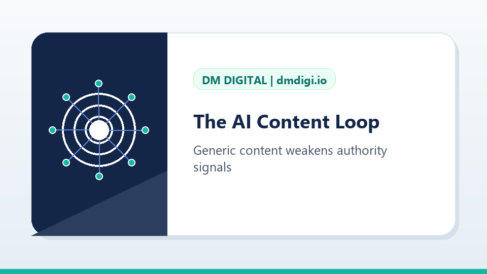 The AI Content Loop visual for AI Search Visibility: How Firms Get Found in Modern Discovery