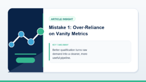 Mistake 1: Over-Reliance on Vanity Metrics visual for Paid Ads Tied To Pipeline: Questions Buyers Ask Before They Invest